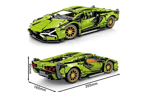 【-66% 折扣】13.79 € Lamborghini 兰博基尼赛车积木模型.