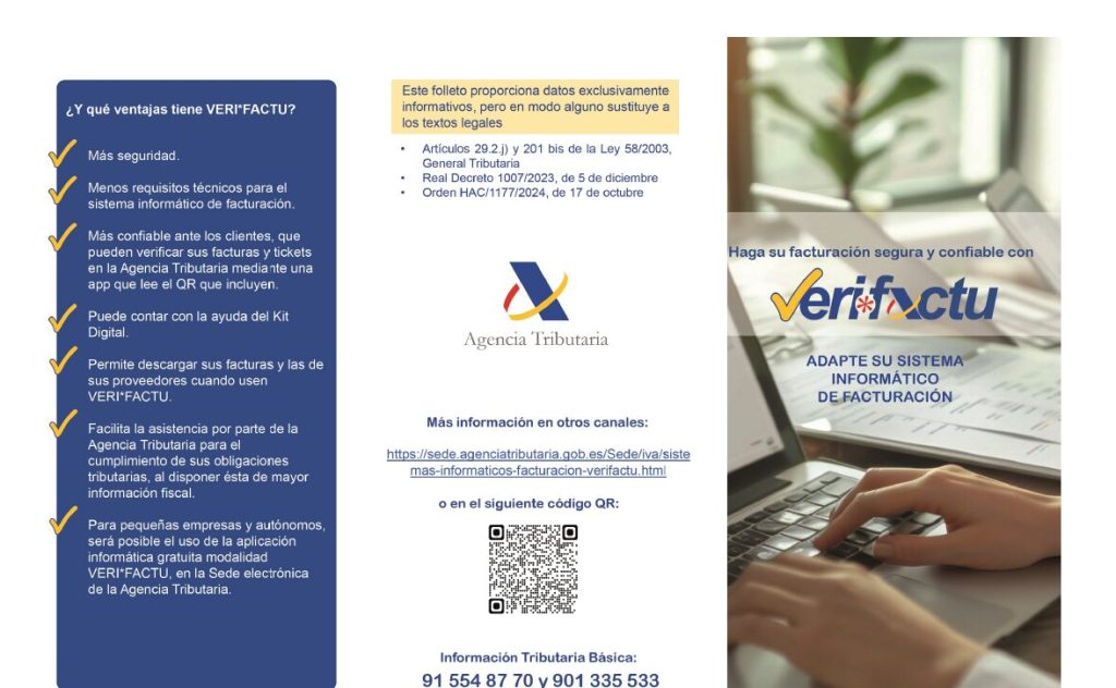 这是税务局发给西班牙企业的信函，以确保他们遵守Verifactu规定。