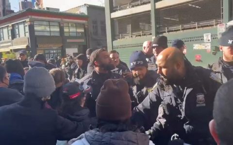 纽约唐人街爆发抗议：多人被捕，警方称因未遵守指令