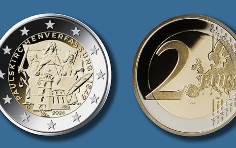 2欧元纪念币惊艳亮相！保罗教堂宪法175周年纪念版引发收藏热潮，未来会升值吗？